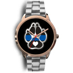 K9 Heart - Thin Blue Line Watch - Gold