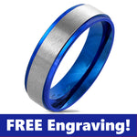 Thin Blue Line Ion Two-Tone Ring