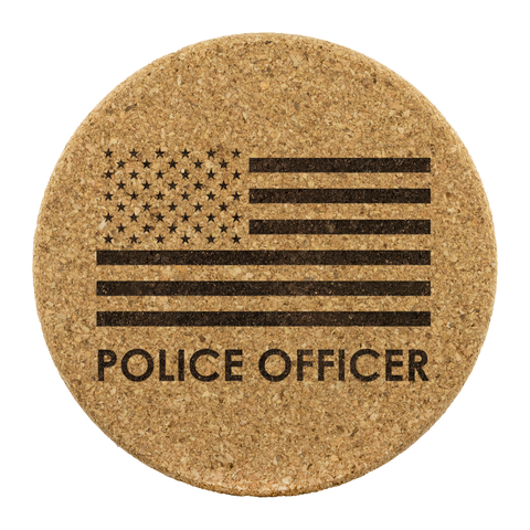 Police Officer - Round Coasters