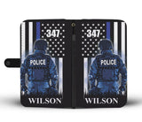 Personalized Phone Case Wallet - Police