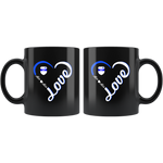 Personalized Mugs - Heart with Badge
