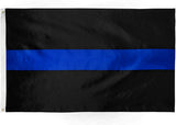 Thin Blue Line Flag - 3 x 5 Foot - With Grommets