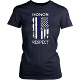 Honor Respect Thin Blue Line Flag Shirts