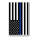 American Flag Thin Blue Line - Car & Laptop Decal