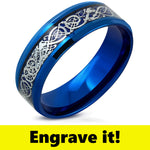 Thin Blue Line Celtic Knot Ring