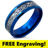 Thin Blue Line Celtic Knot Ring