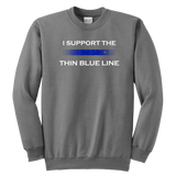 Youth "I support the Thin Blue Line" Sweatshirt - Kids