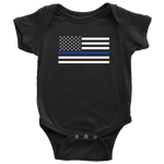 Thin Blue Line Flag - Infant Baby Onesie Bodysuit