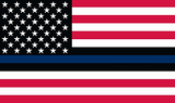 Thin Blue Line American (USA) Flag - 3 x 5 Foot