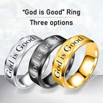 God is Good - 8mm Solid Stainless Steel Comfort Fit Ring - 3 Colors