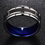 Thin Blue Line SS Two Tone Ring