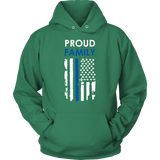 "Proud family" - Thin Blue Line Flag Hoodie