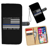 Blue Lives Matter - Duty Honor Courage - Phone Case Wallet