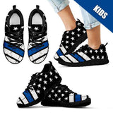 Kid's - Thin Blue Line American Flag Sneakers