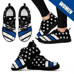 Women's - Thin Blue Line American Flag Sneakers