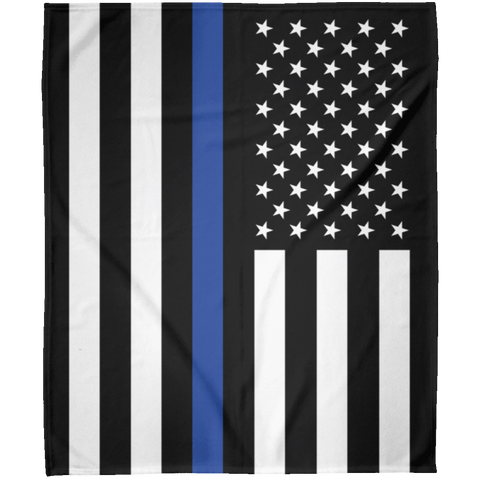 Thin Blue Line Flag Throw Blanket - 50x60 - AC1