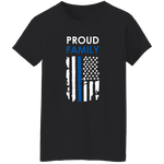 "Proud family" - Women's Thin Blue Line Flag Shirt - DL1