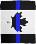 Personalized Thin Blue Line Canada Blanket - Regular -  60x50