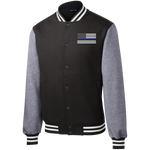Thin Blue Line Fleece Letterman Jacket