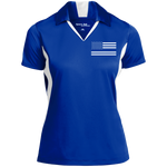 Thin Blue Line Flag Performance Polo Shirt - Women's