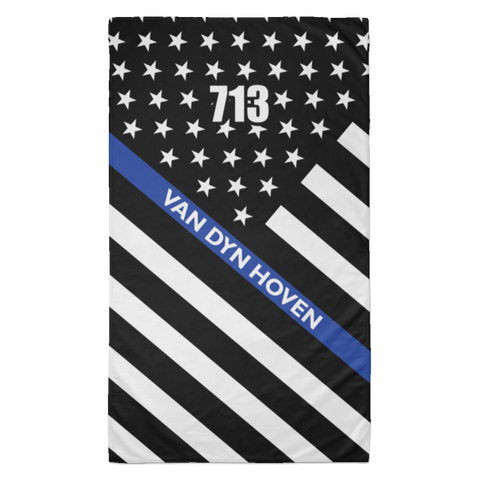 Personalized Thin Blue Line Beach Towel - AH1