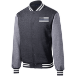 Thin Blue Line Fleece Letterman Jacket