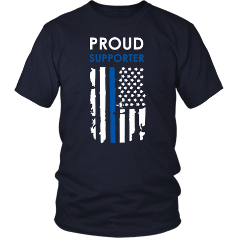 Proud supporter Thin Blue Line Flag Shirts