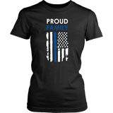 "Proud family" - Thin Blue Line Flag Shirt + Hoodies