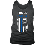 "Proud family" - Thin Blue Line Flag Tank tops