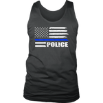 Police - Thin Blue Line Flag - Tank tops