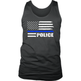 Police - Thin Blue Line Flag - Tank tops