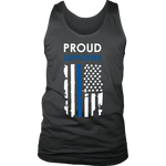 "Proud supporter" - Thin Blue Line Flag Tank tops