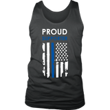 "Proud supporter" - Thin Blue Line Flag Tank tops