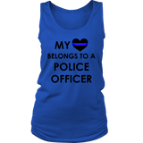 Women's My Heart Belongs To A Police Officer - Tank Top
