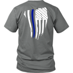 Thin Blue Line American Flag Shirt + Hoodies