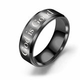 God is Good - 8mm Solid Stainless Steel Comfort Fit Ring - 3 Colors