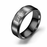 LOVE - 8mm Solid Stainless Steel Comfort Fit Ring - 3 Colors