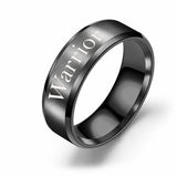 Warrior - 8mm Solid Stainless Steel Comfort Fit Ring - 3 Colors