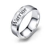 Warrior - 8mm Solid Stainless Steel Comfort Fit Ring - 3 Colors