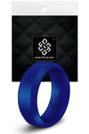 Thin Blue Line Ring - Indigo Bevel Comfort Fit Silicone Ring