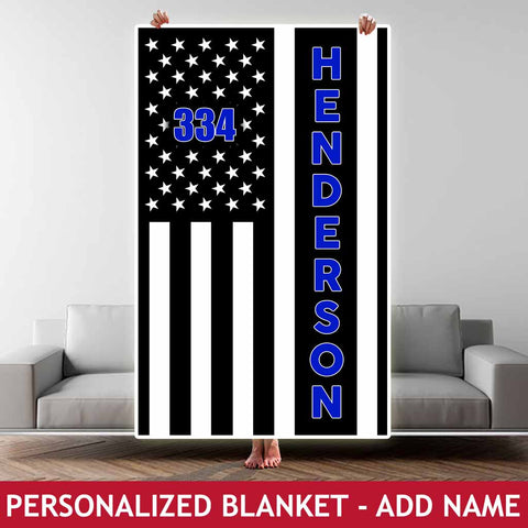 Personalized Blanket - Badge No. + Name