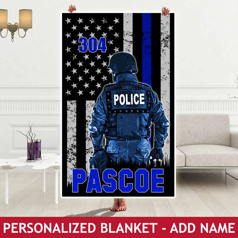 Personalized Blanket - Police Hero