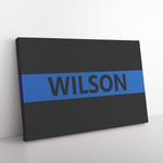Personalized Thin Blue Line Canvas - 2