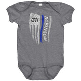 Personalized Thin Blue Line Flag Onesie