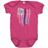 Personalized Thin Blue Line Flag Onesie