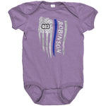 Personalized Thin Blue Line Flag Onesie