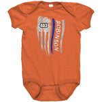 Personalized Thin Blue Line Flag Onesie