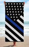 Thin Blue Line Beach Towel - Type 2