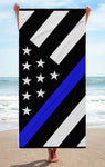 Thin Blue Line Beach Towel - Type 4