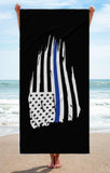 Thin Blue Line Beach Towel - BW2